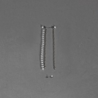 Chain and Pearl Asymmetrical Pierce(SV)