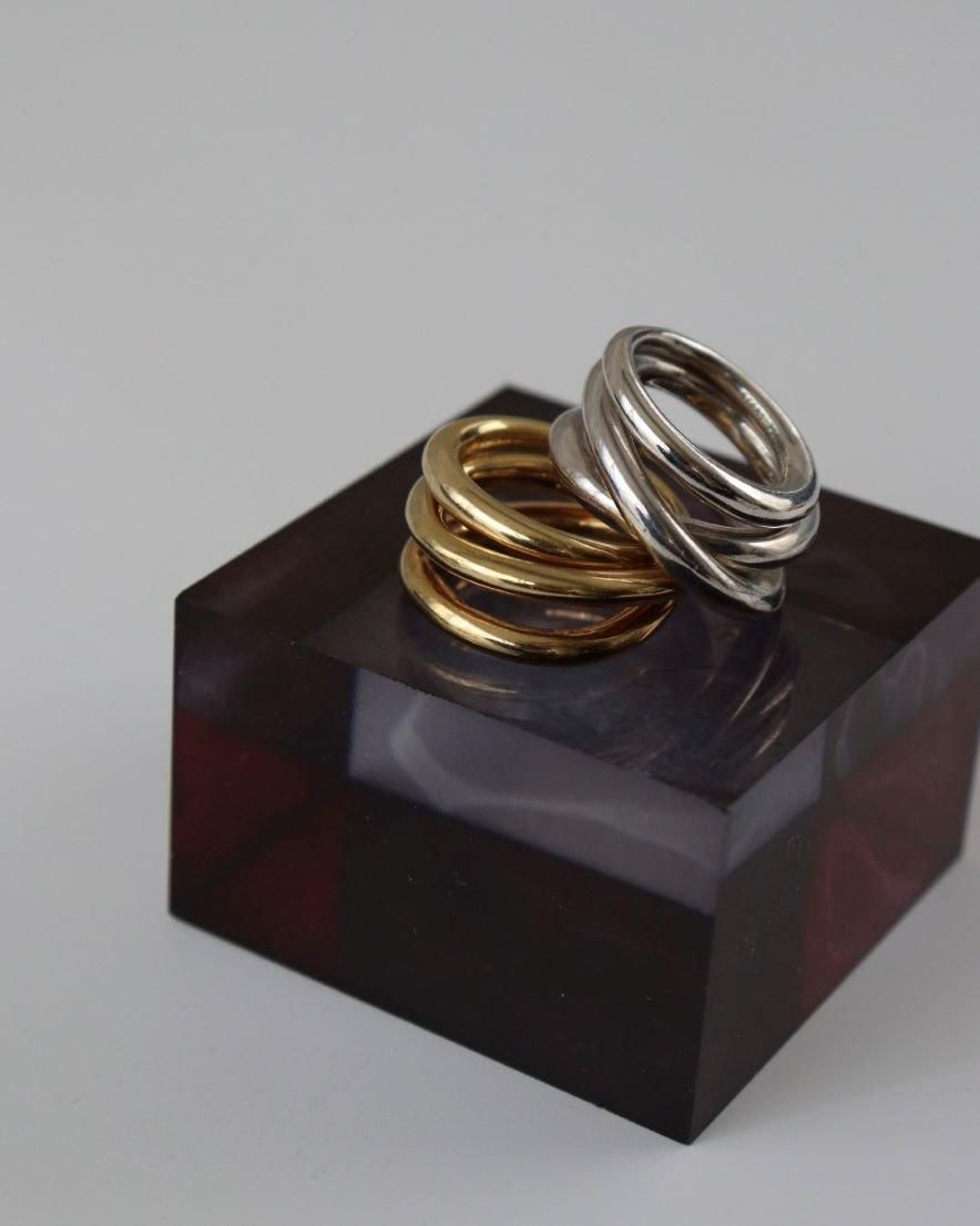 Two-strand Mix Ring | SV925 - LOHME ONLINE STORE