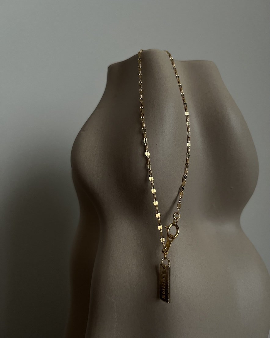 SKIN Design Chain Necklace <br>14KGF(GD)