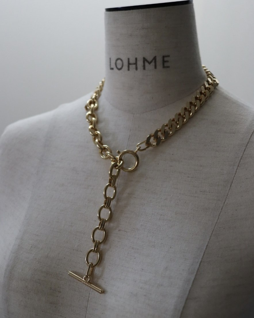 DECO Chain Necklace<br>(GD/SV)