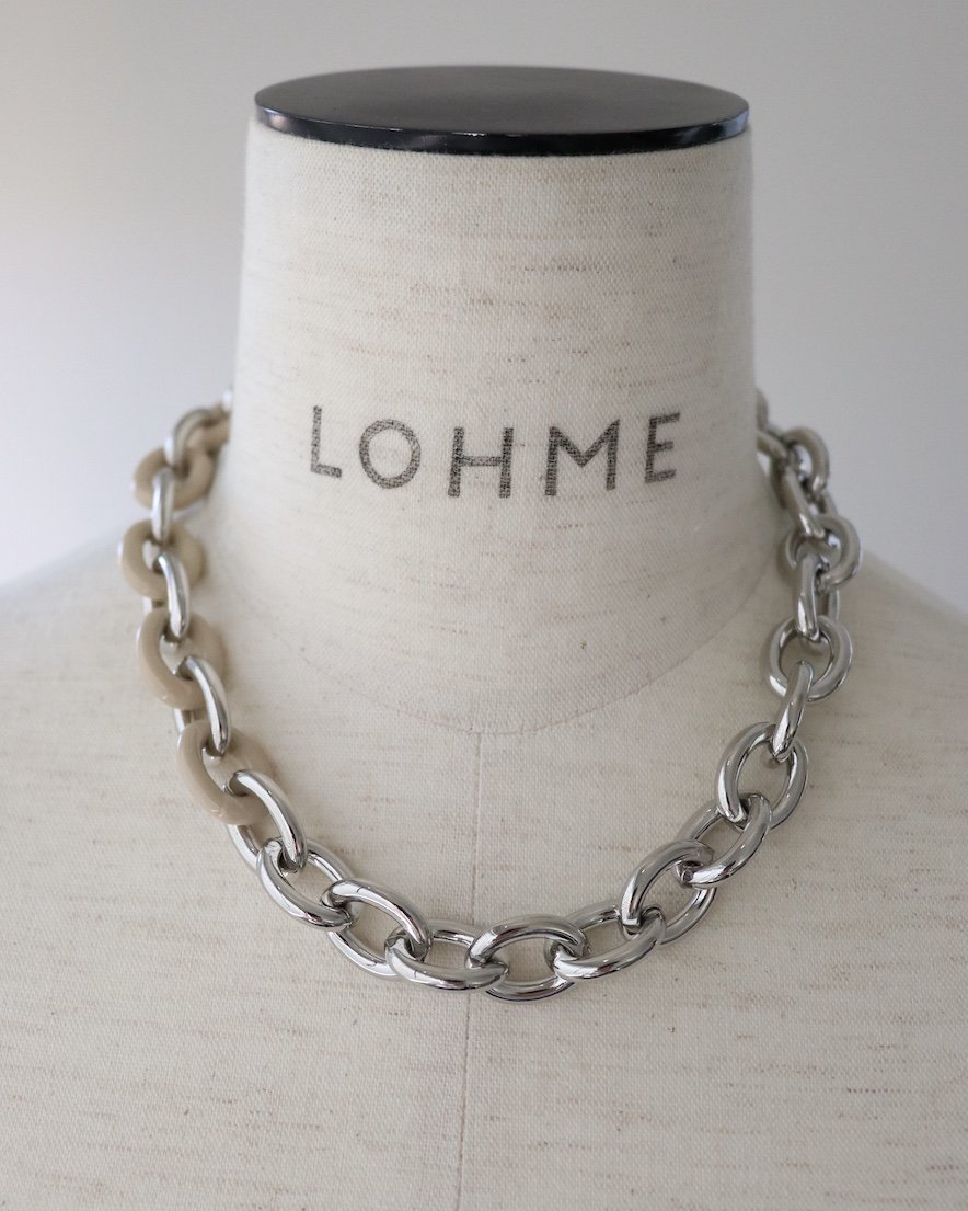 <font color="red">70%OFF</font>  Color Mix Chain Necklace<br>(SVBeige)