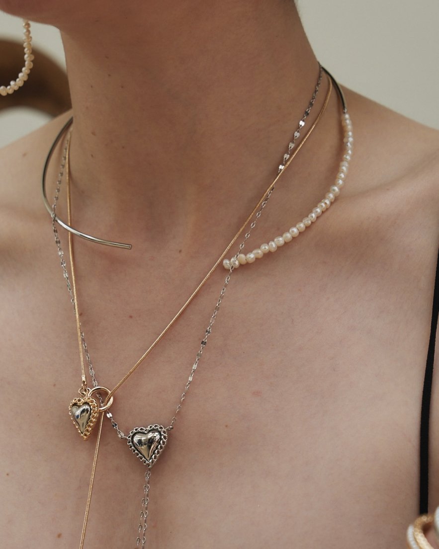 Pearl Mix Choker <br>(GD/SV)