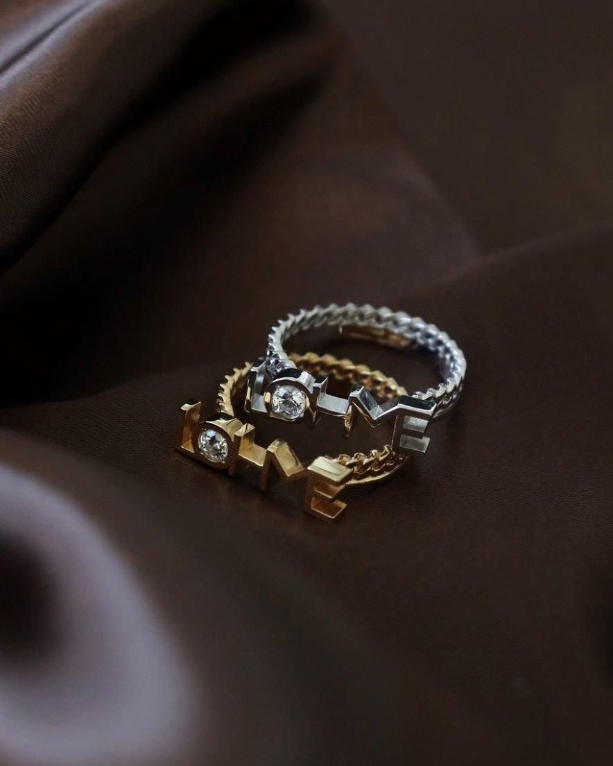 LOHME Chain Mix Ring(GD/SV) - LOHME ONLINE STORE