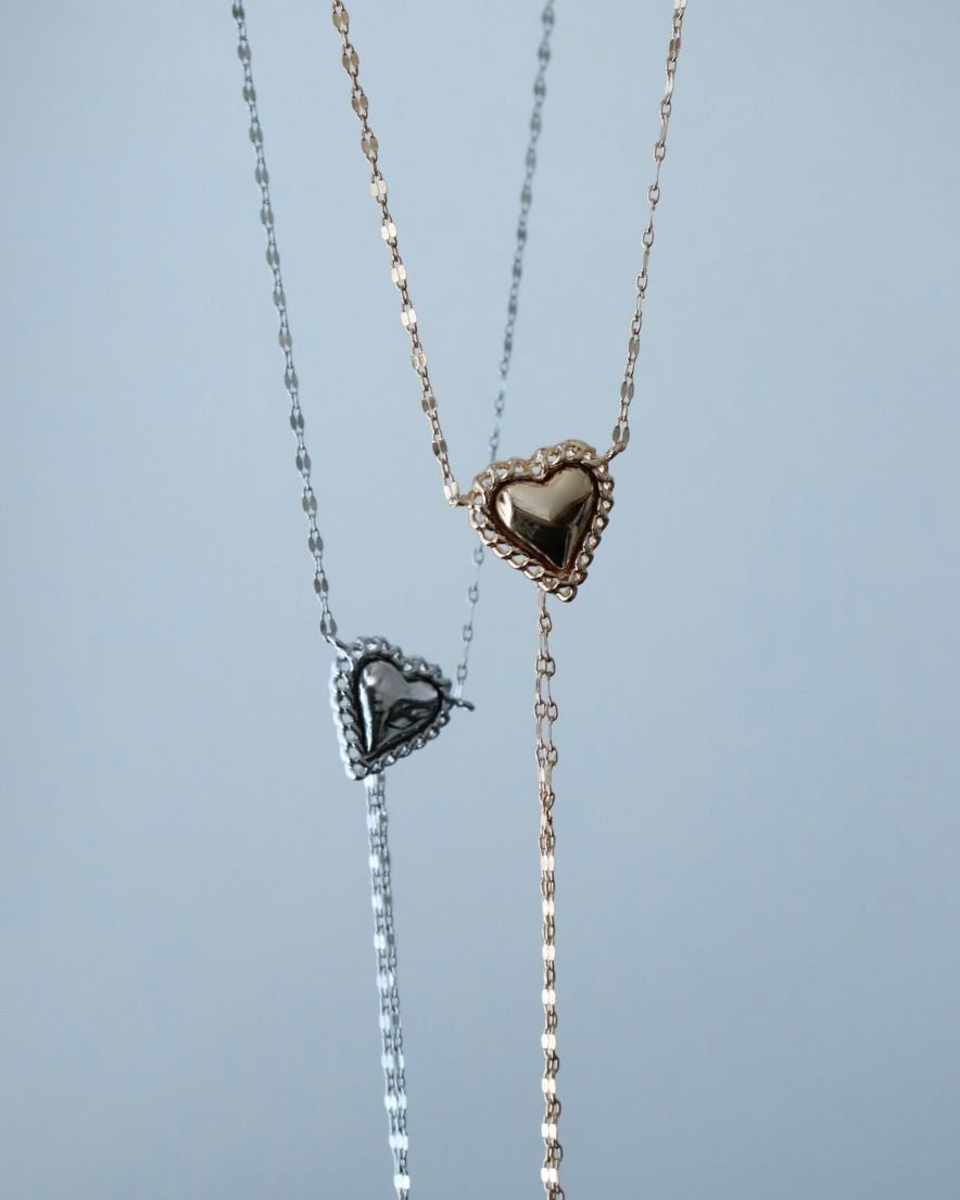 Heart SKIN Y shaped Design Necklace (GD/SV) - LOHME ONLINE STORE