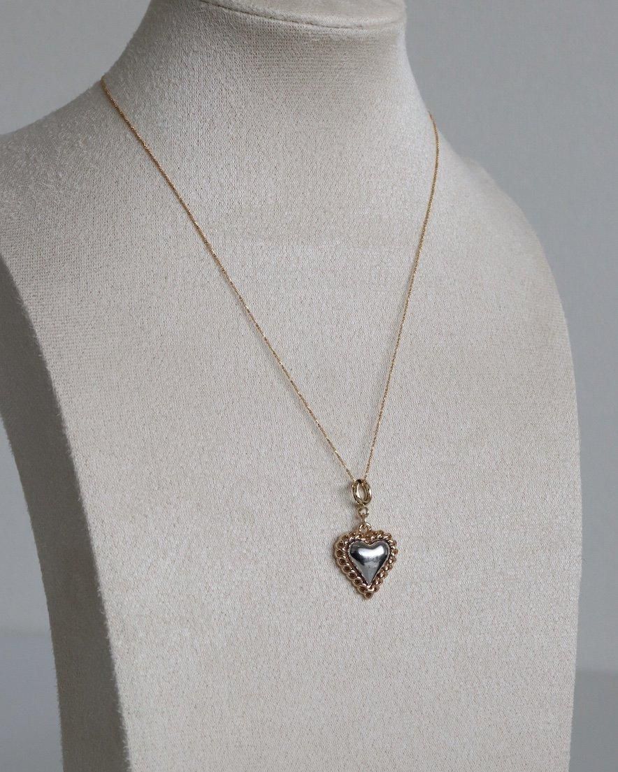 Heart SKIN Simple Chain<br>Necklace14KGF(GD)