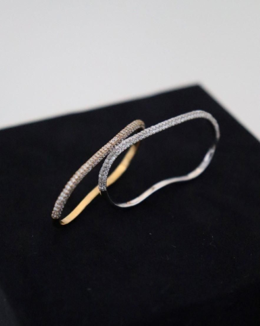 【新品/未使用】LOHME Cross Double Finger Ring S Personalized Double Finger Cross Name Ring 18K Gold Plated