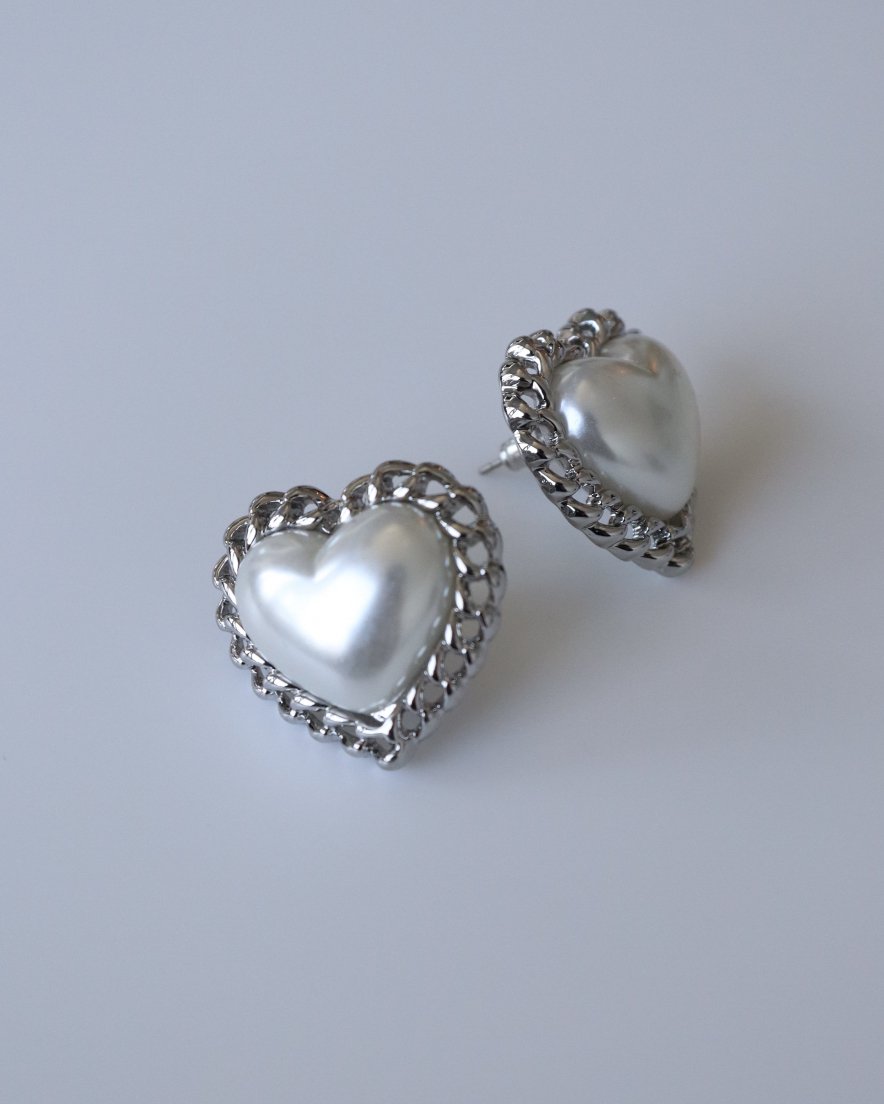 Impact Pearl Heart Chain Pierce<br>(GD/SV)