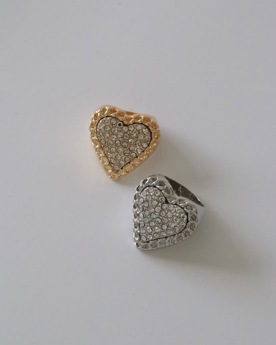ͽImpact Bijoux Heart Chain Ring<br>(GD/SV)