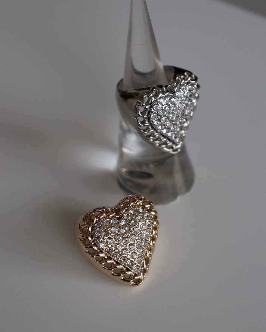 Impact Bijoux Heart Chain Ring<br>(GD/SV)