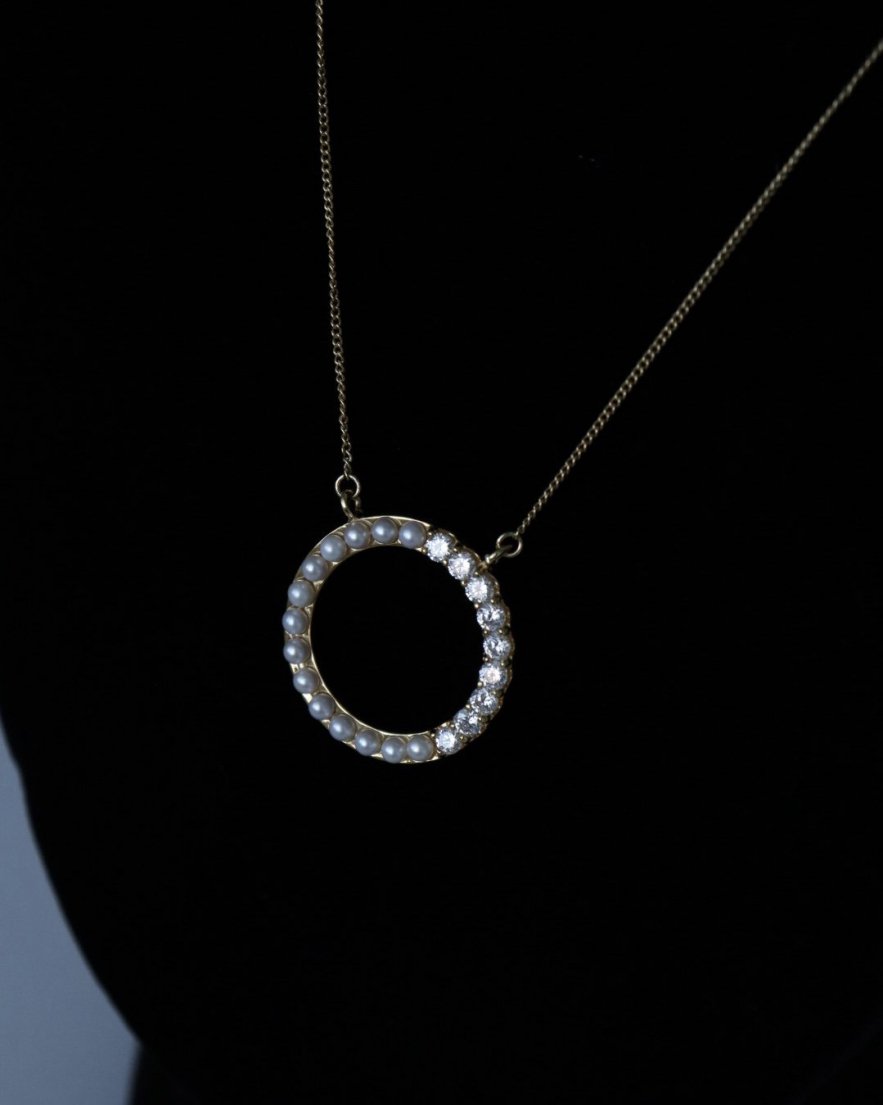Bijoux Pearl Circle Necklace<br>SV925(GD/SV)