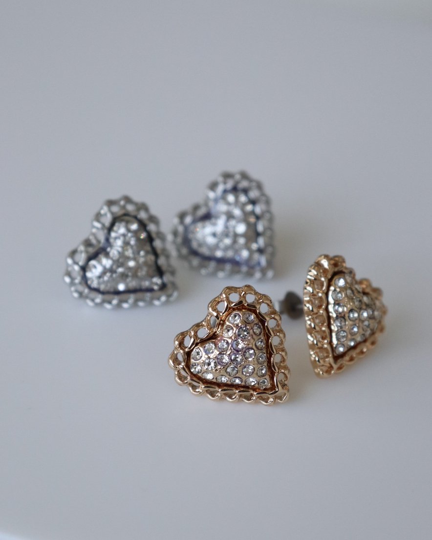 Bijoux Heart Chain Pierce<br>(GD/SV)