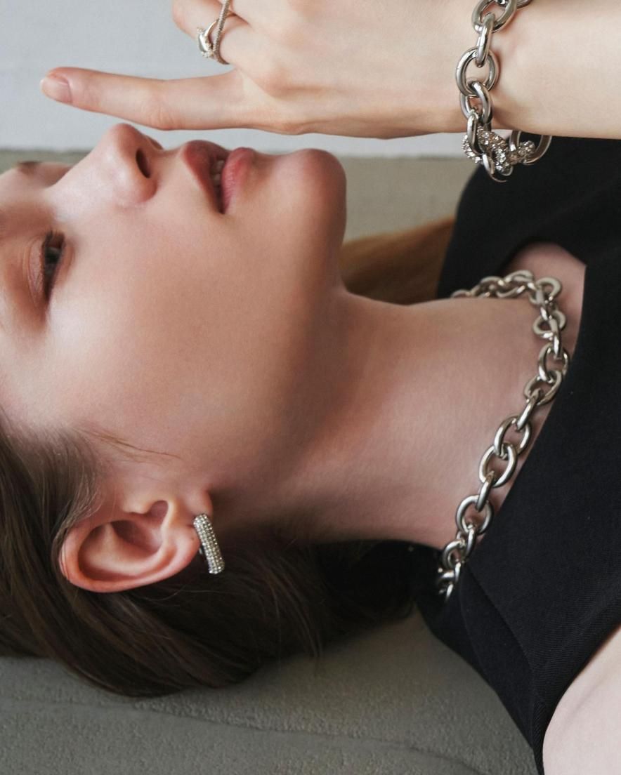 Bijoux Square Chain Pierce | ピアス - LOHME ONLINE STORE