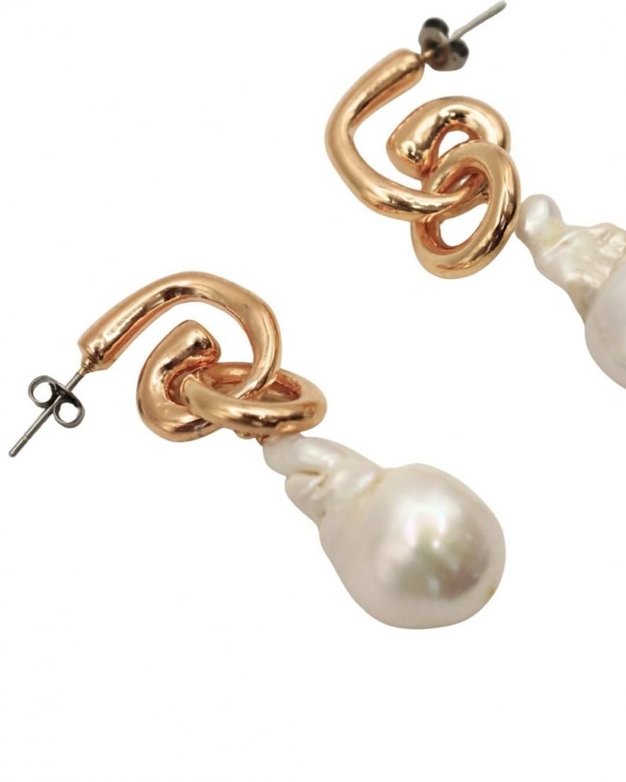 ボールドバロックチェーンピアス | ゴールド・シルバー - LOHME