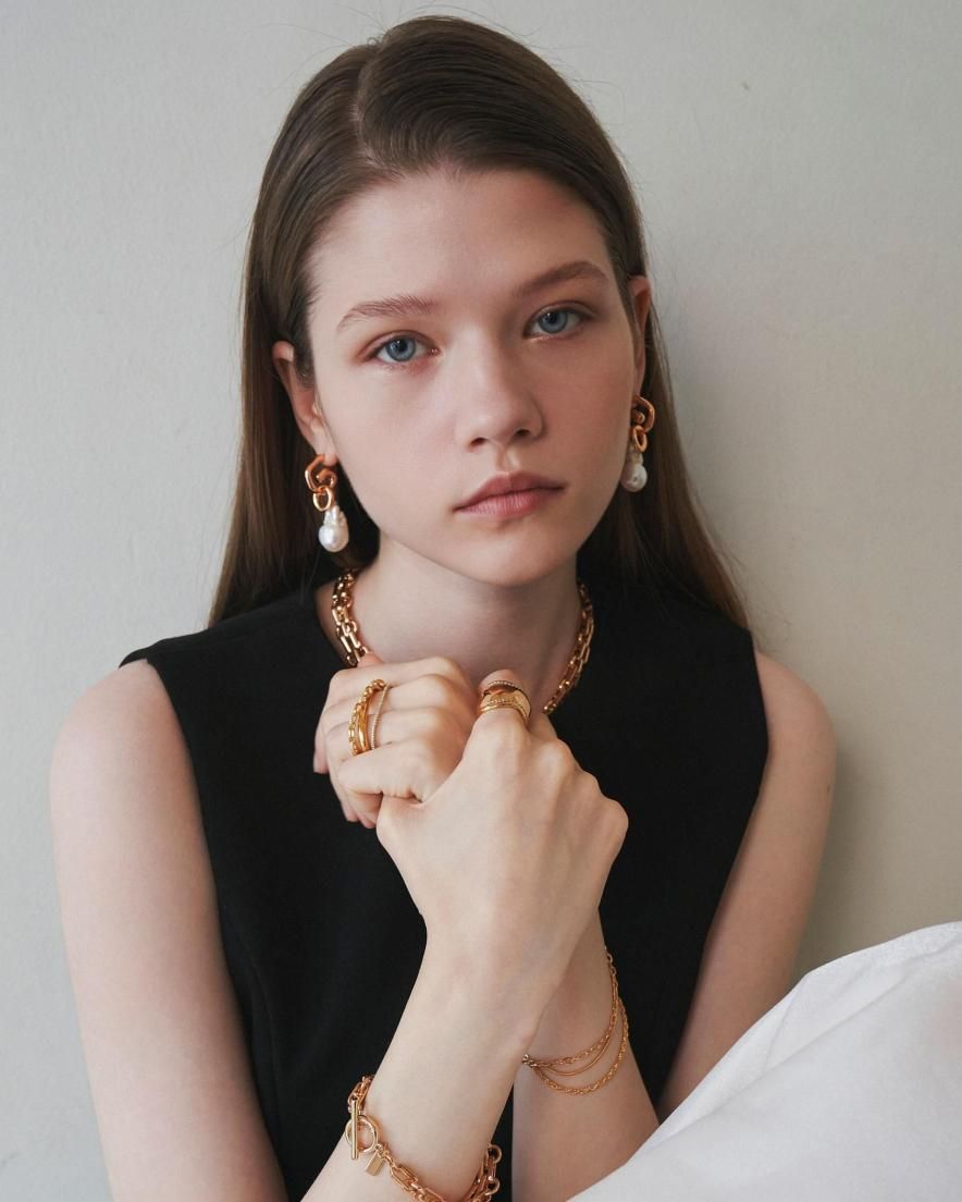 ボールドバロックチェーンピアス | ゴールド・シルバー - LOHME