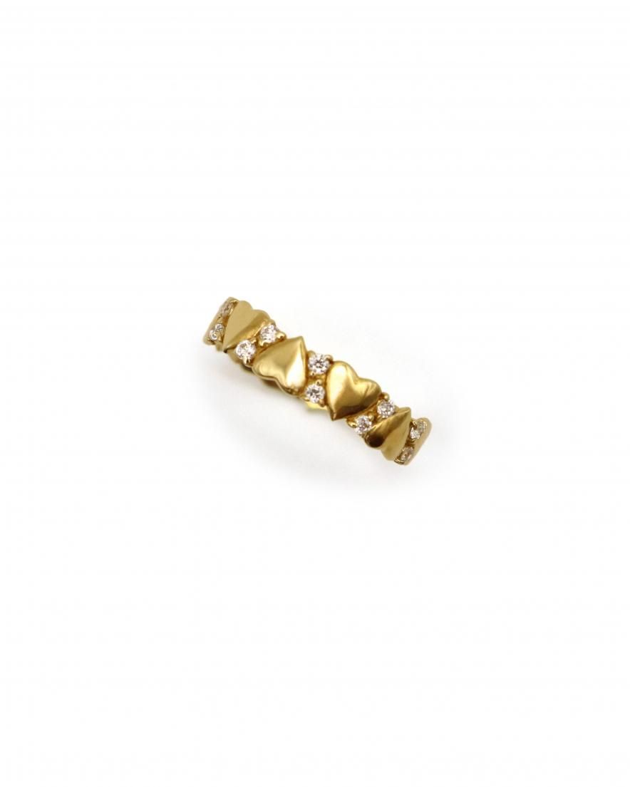 Petite Heart Lane Bijou Ring  sv925 / K10<br>(GD/SV)