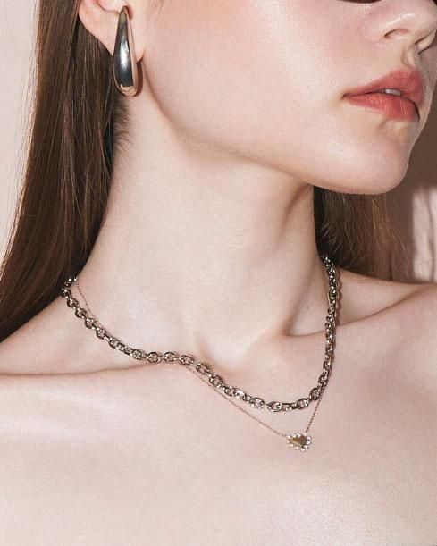 Miniature Symbolic Chain Necklace sv925 <br>(GD/SV)