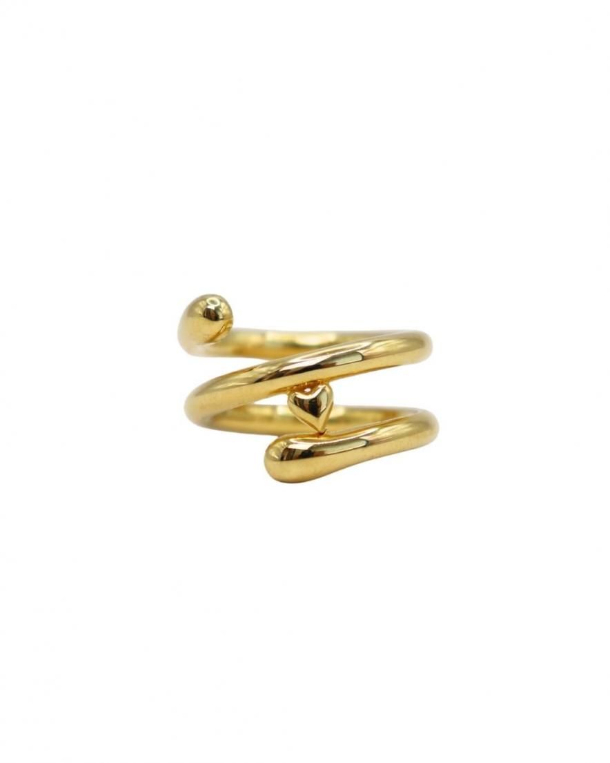  Petite Heart Embrace Ring sv925<br>(GD/SV)