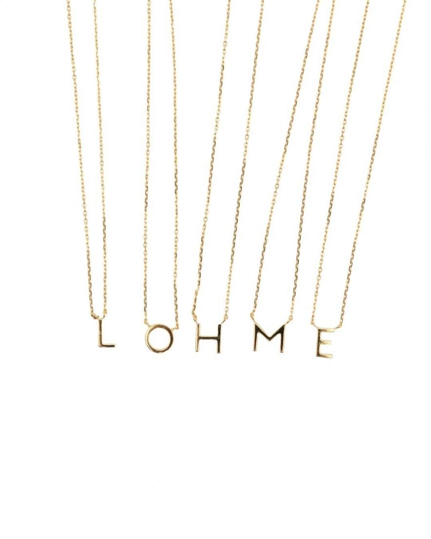 (ͽ)LOHME Bold Initial Necklace sv925<br>(GD/SV)