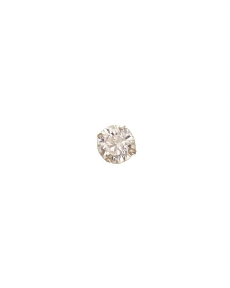 (ͽ)Petite Stone Stud Pierce sv925<br>(GD/SV)