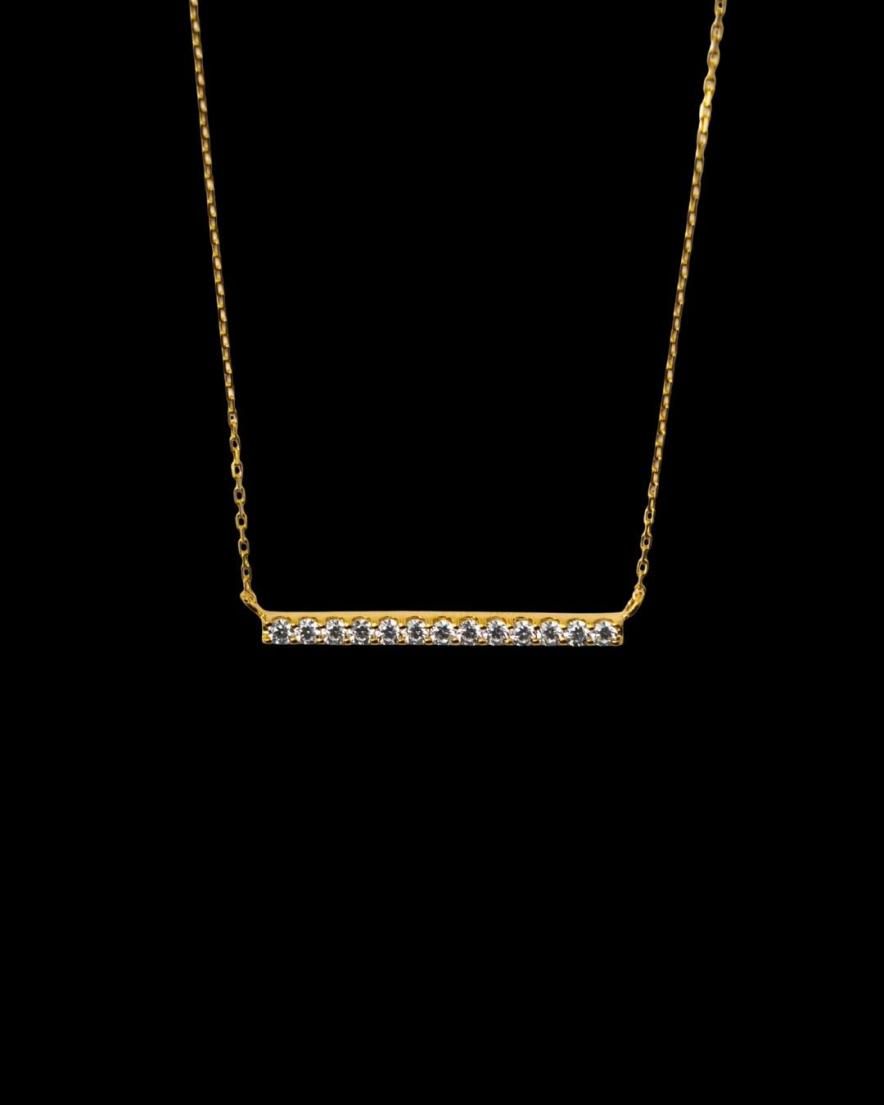 ()Bijoux Bar Necklace<br>K10(GD/SV)