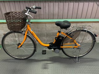 電動自転車　パナソニック　ビビSX　26インチ　大容量バッテリー12Ah　オレンジ　2017年頃　2056