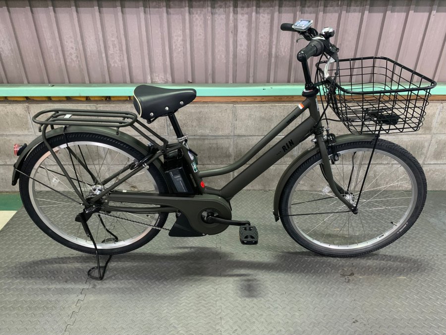 電動自転車 ヤマハ PAS RIN 26インチ カーキ 15.4ah 2021年頃 №2662 