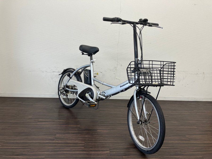 電動自転車　パナソニック　フリッパー　折りたたみ　20インチ　シルバー　3.1ah　2008年　№0291 - 国産・中古電動自転車の販売なら  MIZOCOOL（ミゾクール）