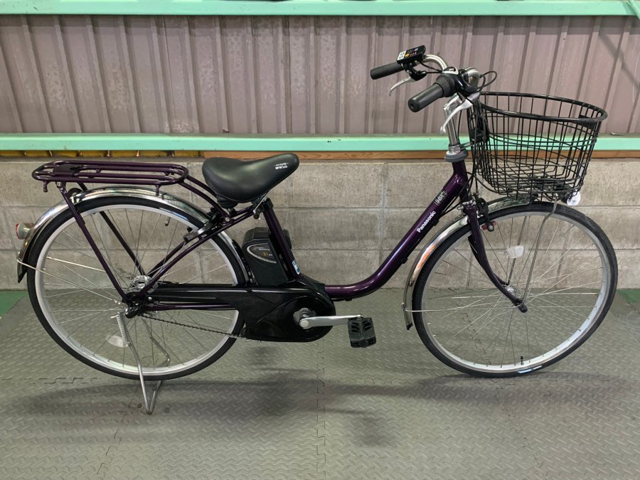 電動自転車 パナソニック ビビTX 26インチ パープル 6.6ah 2010年頃 №4145 - 国産・中古電動自転車の販売なら  MIZOCOOL（ミゾクール）