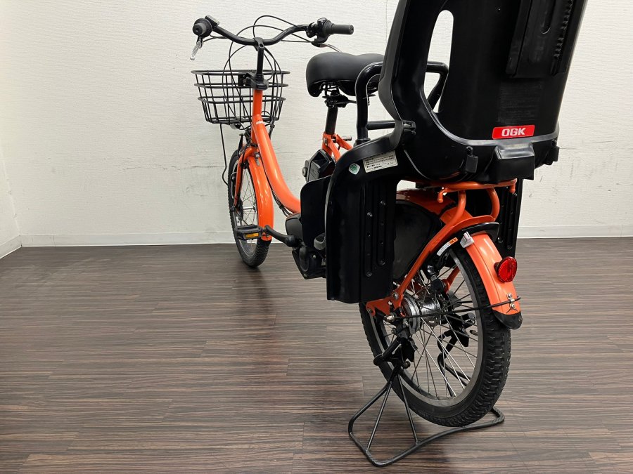 電動自転車 ヤマハ PAS Babby 20インチ オレンジ 12.8ah 2014年頃 前後タイヤ新品 後ろ子供乗せ付き №0348 - 国産・中古 電動自転車の販売なら MIZOCOOL（ミゾクール）