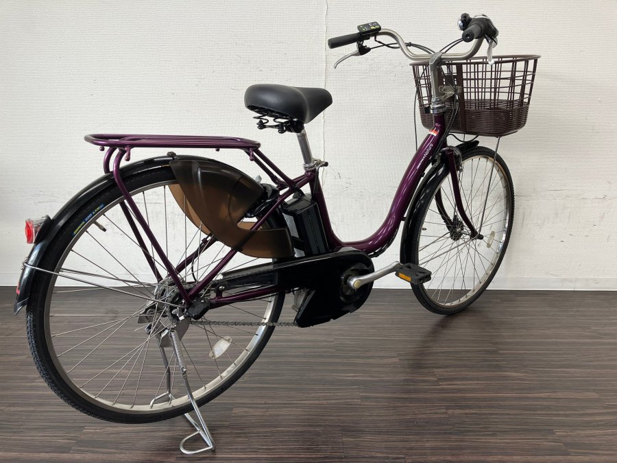 電動自転車 ヤマハ PAS Natura 26インチ パープル 8.7ah 2014年頃 前後タイヤ新品 №3023 - 国産・中古電動自転車の販売なら  MIZOCOOL（ミゾクール）