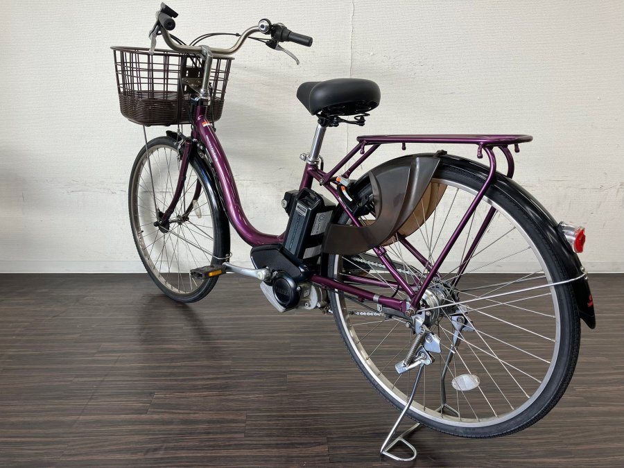 電動自転車 ヤマハ PAS Natura 26インチ パープル 8.7ah 2014年頃 前後タイヤ新品 №3023 - 国産・中古電動自転車の販売なら  MIZOCOOL（ミゾクール）