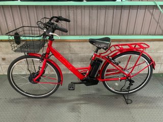 【回生充電機能付き】電動自転車　ブリヂストン　STEPCRUZe　26インチ　レッド　9.6ah　2017年頃　�3005