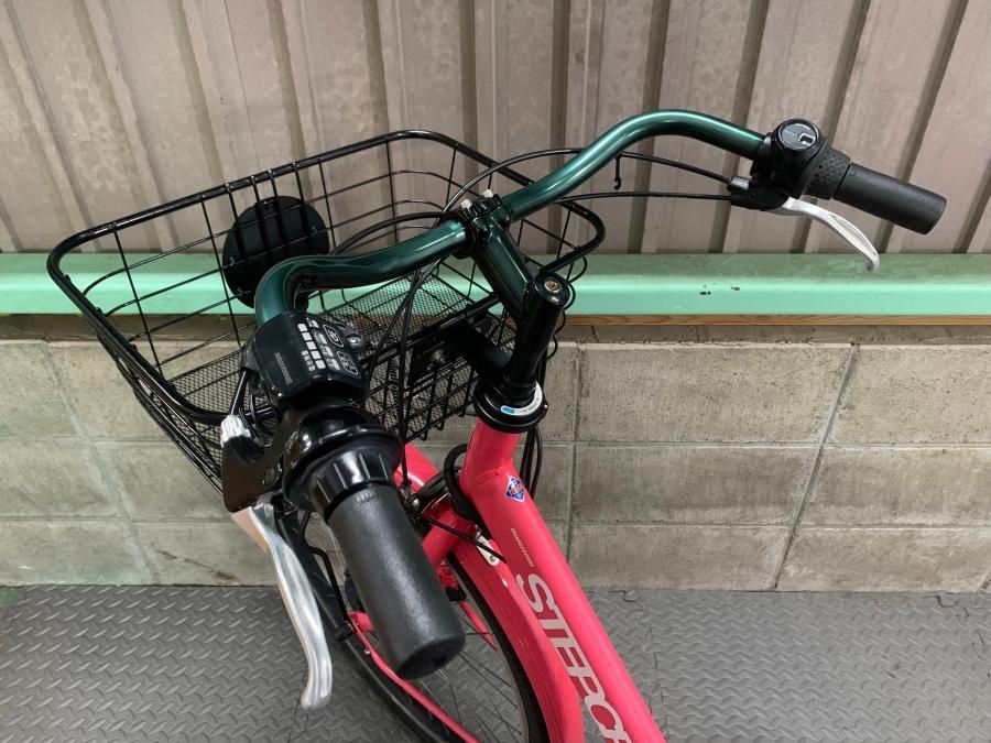 電動自転車　№6175 ブリヂストン STEP CRUZ 26インチ 美品 電動自転車 ブリヂストン STEPCRUZ 26インチ レッド 2019年頃