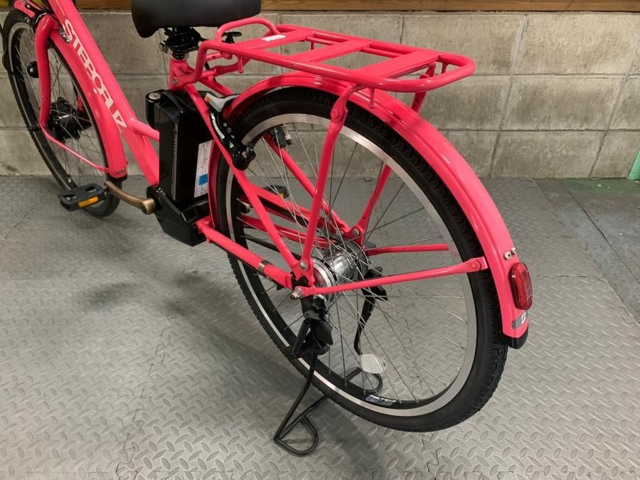 電動自転車 ブリヂストン STEPCRUZ 26インチ ピンク 2017年頃 前後