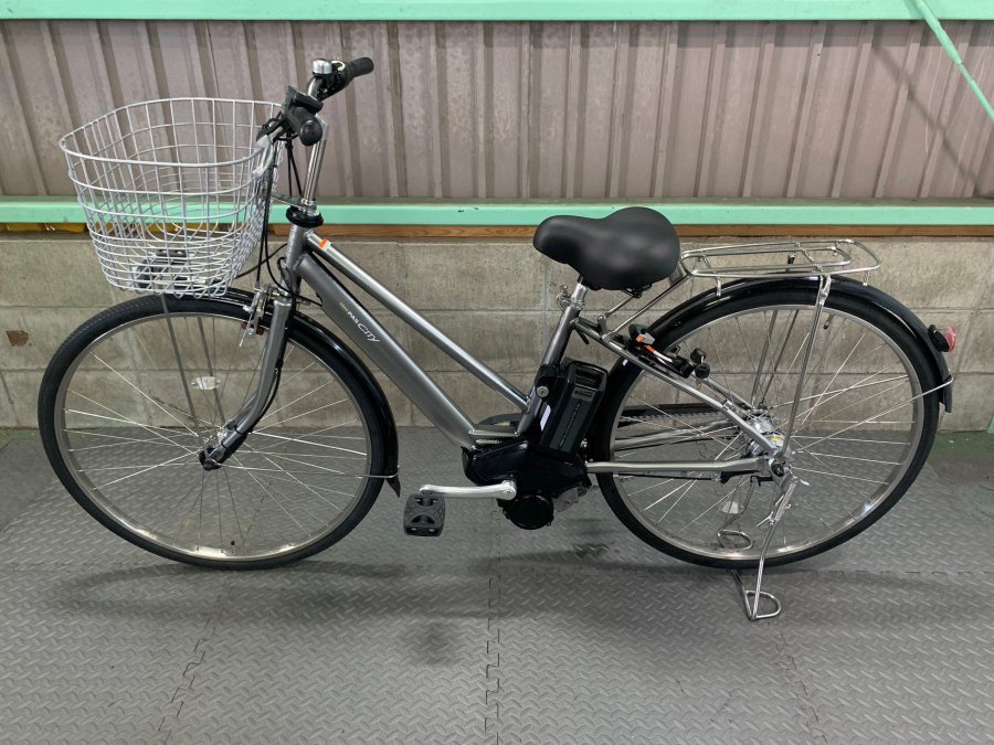 （横浜在庫）電動自転車　ヤマハ　PAS CITY　27インチ　シルバー　8.7ah　2017年頃　№4444 - 国産・中古電動自転車の販売なら  MIZOCOOL（ミゾクール）