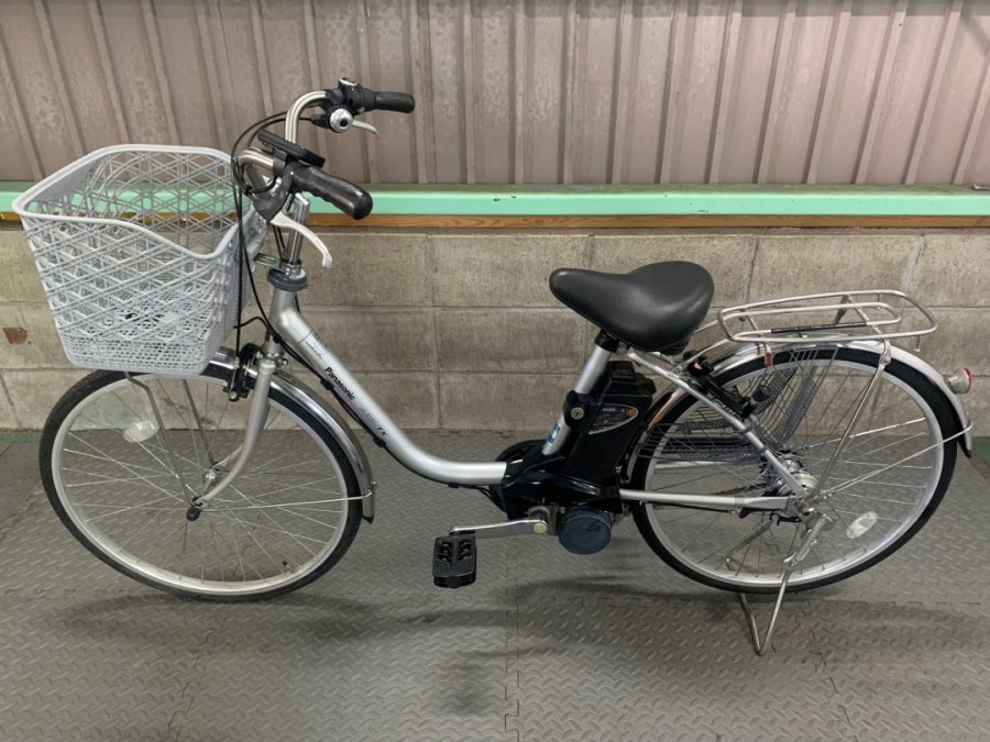 電動自転車 パナソニック ビビ シルバー 新基準 24インチ No.4864 - 国産・中古電動自転車の販売なら MIZOCOOL（ミゾクール）