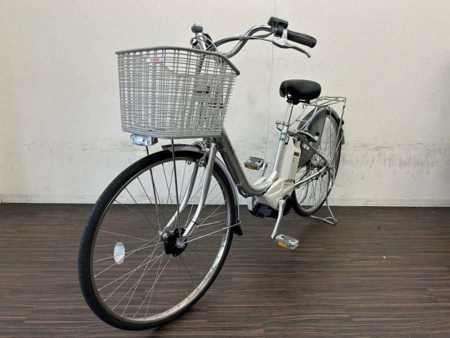 横浜在庫）電動自転車 ヤマハ PASリチウム シルバー 26インチ No