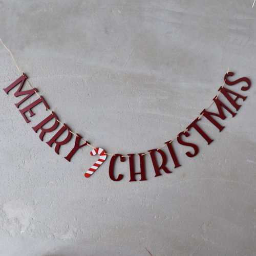 <img class='new_mark_img1' src='https://img.shop-pro.jp/img/new/icons8.gif' style='border:none;display:inline;margin:0px;padding:0px;width:auto;' />MERRY CHRISTMAS ヴィンテージレッド ウッドガーランド - MOONTIC
