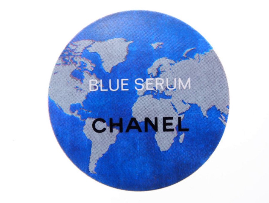 【Used 未使用】シャネル CHANEL ノベルティ マグネット 磁石 ブルーセラム BLUE SERUM 世界地図 ブルーの商品画像