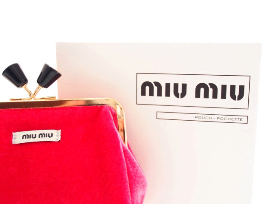 深緑(ふかみどり) 【新品・未使用】miumiuポーチギャランティカード