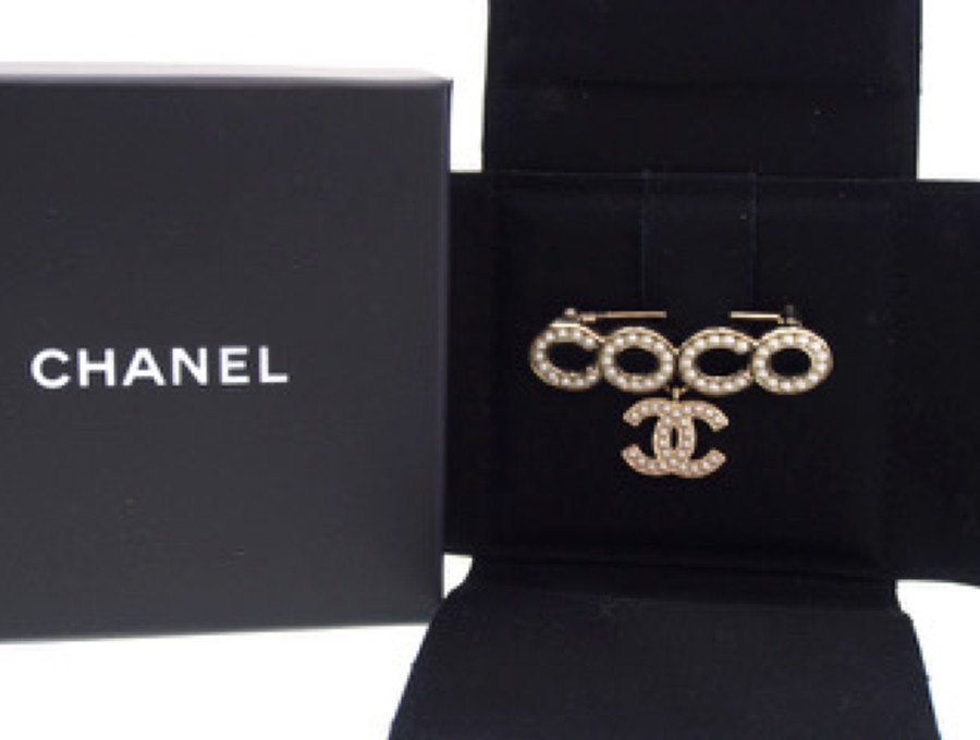 Used 展示品】シャネル CHANEL ブローチ ラインパール 真珠 COCO CC ...