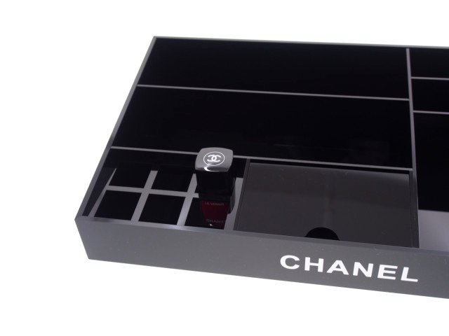 Used 展示品】シャネル CHANEL ノベルティ アクリルケース 大型サイズ スタンド 箱付 黒 - ブランドジャックリスト