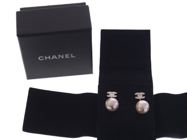 Used 極上品】シャネル CHANEL ピアス キャッチ式 ココマーク パール シルバー - ブランドジャックリスト