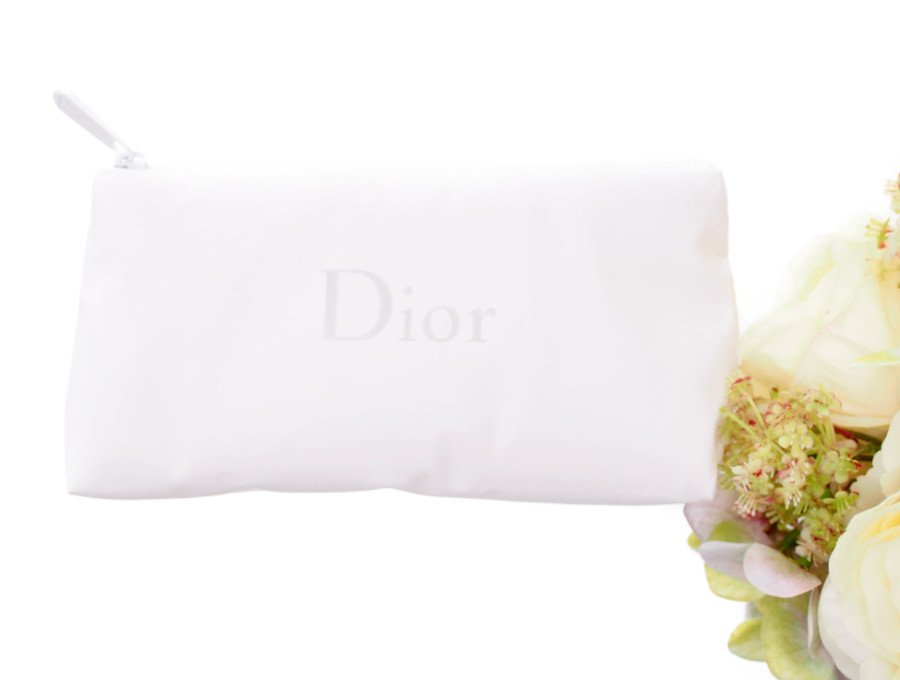 【Used 展示品】クリスチャンディオール Dior BEAUTE ノベルティ コスメポーチ ホログラムロゴ 白 ホワイト - ブランドジャックリスト