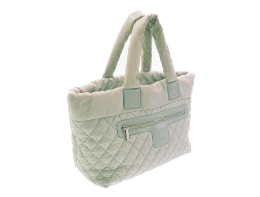 【Used 通常品】シャネル CHANEL ココ コクーン COCO COCOON トートバッグ MM カーキグレー BIG 2010.12 -  ブランドジャックリスト