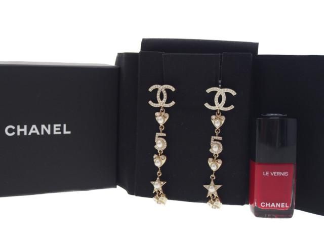 Used 未使用】シャネル CHANEL ロングピアス キャッチ式 ライン ...