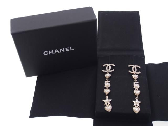 Used 未使用】シャネル CHANEL ロングピアス キャッチ式 ライン ...