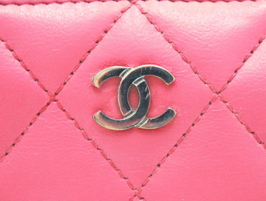 【Used 通常品】シャネル CHANEL マトラッセ 長財布 ロングウォレット ラムスキン ラウンドファスナー ピンク - ブランドジャックリスト