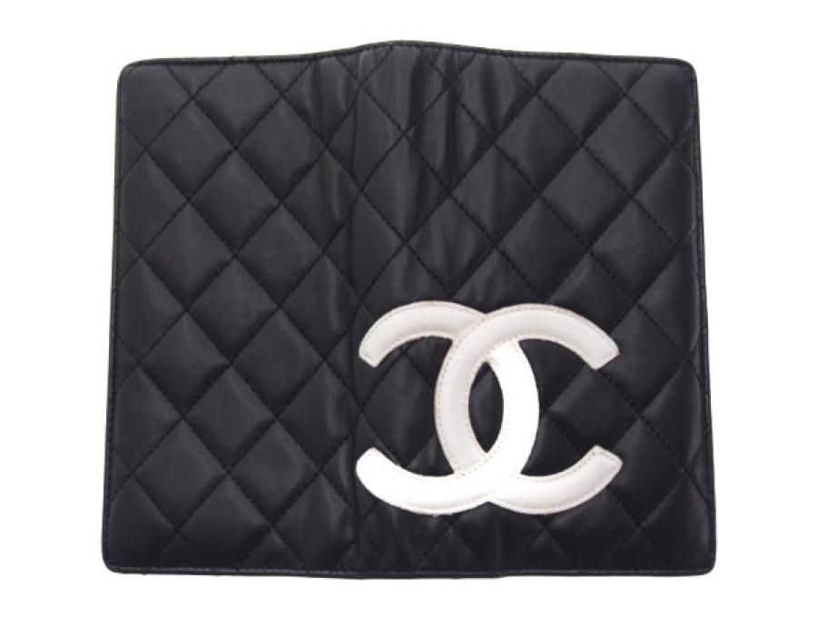 【Used 通常品】シャネル CHANEL 長財布 ロングウォレット カンボンライン マトラッセ ブラック ピンク - ブランドジャックリスト