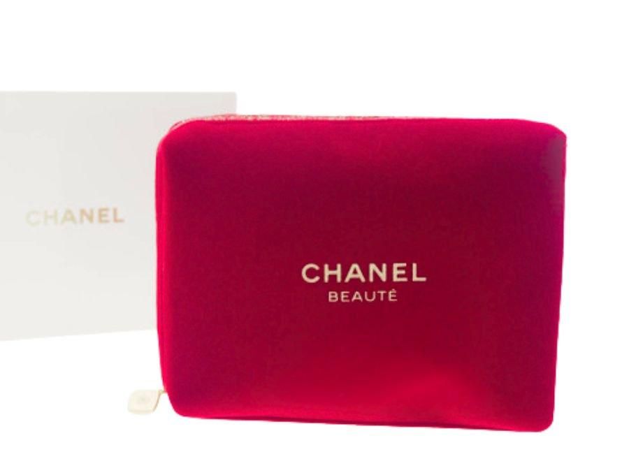 シャネル ノベルティ コフレポーチ スクエアポーチ 2019 ラメ入り レッド CHANEL BEAUTE【New 新品】 - ブランドジャックリスト